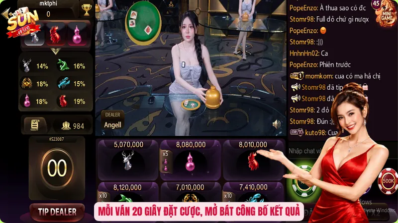 Bầu Cua Tôm Cá - Cách Chơi & Bí Kíp Chinh Phục Jackpot 2 Mỗi ván 20 giây đặt cược, mở bát công bố kết quả