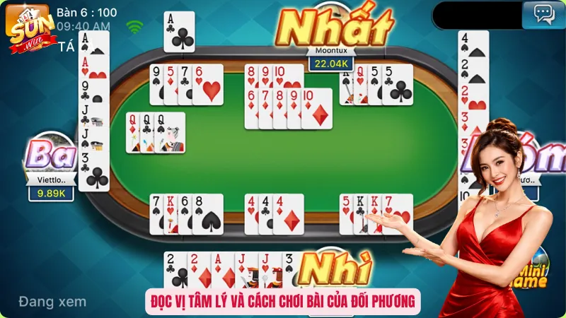 Cách Nhớ Bài Đánh Phỏm - Chìa Khóa Trở Thành Cao Thủ 4 Đọc vị tâm lý và cách chơi bài của đối phương