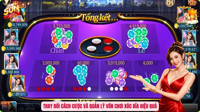 Thay đổi cách cược và quản lý vốn chơi xóc đĩa hiệu quả