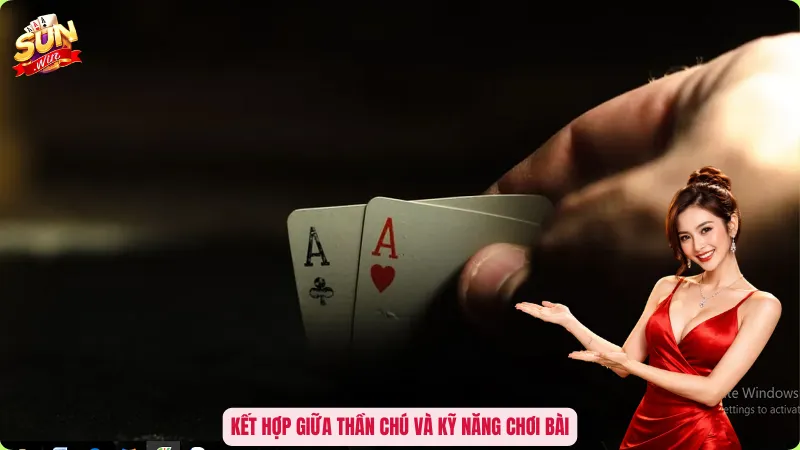 Kết hợp giữa thần chú và kỹ năng chơi bài