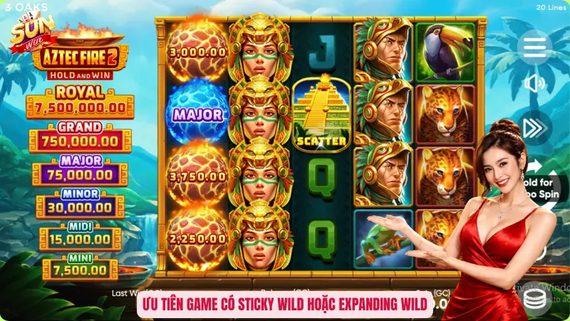 Wild Trong Slot Game Là Gì? Biểu Tượng Vạn Năng Xoay Chuyển Cuộc Chơi 5 Ưu tiên game có Sticky Wild hoặc Expanding Wild